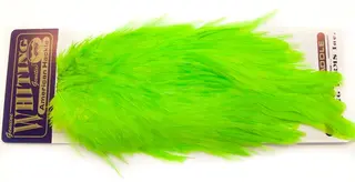 Whiting Am. Rooster Saddle - Chartreuse (White Dyed Fluor Chartreuse)