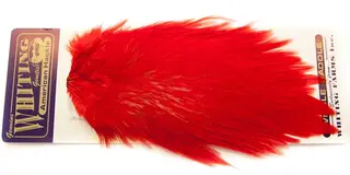 Whiting Am. Rooster Saddle - Red (White Dyed)
