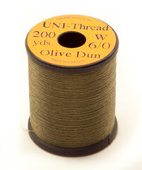 UNI bindetråd 6/0 - Olive Dun 200y