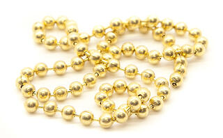 Bead Chain Eyes L Gold