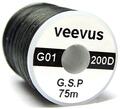 Veevus G.S.P bindetråd Black 200D Råsterk Gel Spun Polyethylene