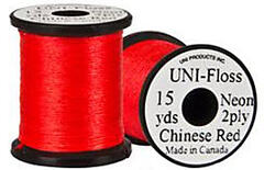 Uni Neon Fluo Floss - Chinese Red