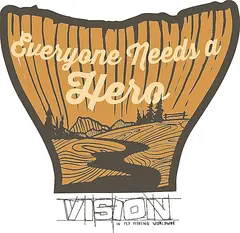 Vision Hero Sticker 120mm Dekorklistremerke