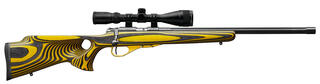CZ 455 Thumbhole Yellow 22 LR Riflepakke med Nikko Stirling sikte